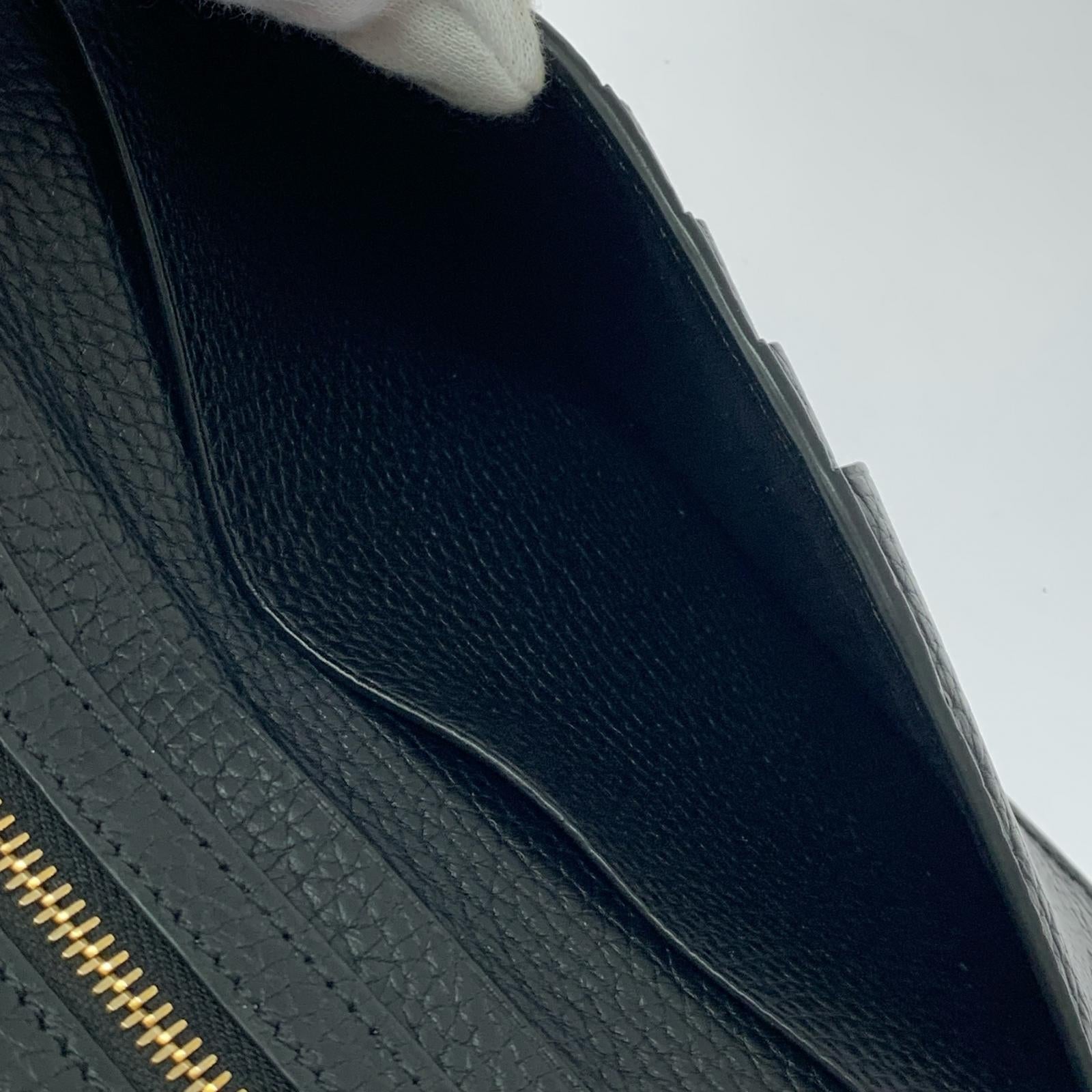 長財布 TOM FORD ブラックレザー ロングウォレット 長財布 黒 ブラック