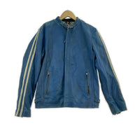 レザージャケット クラシックレーサー シングルライダース M BLU M ブルー