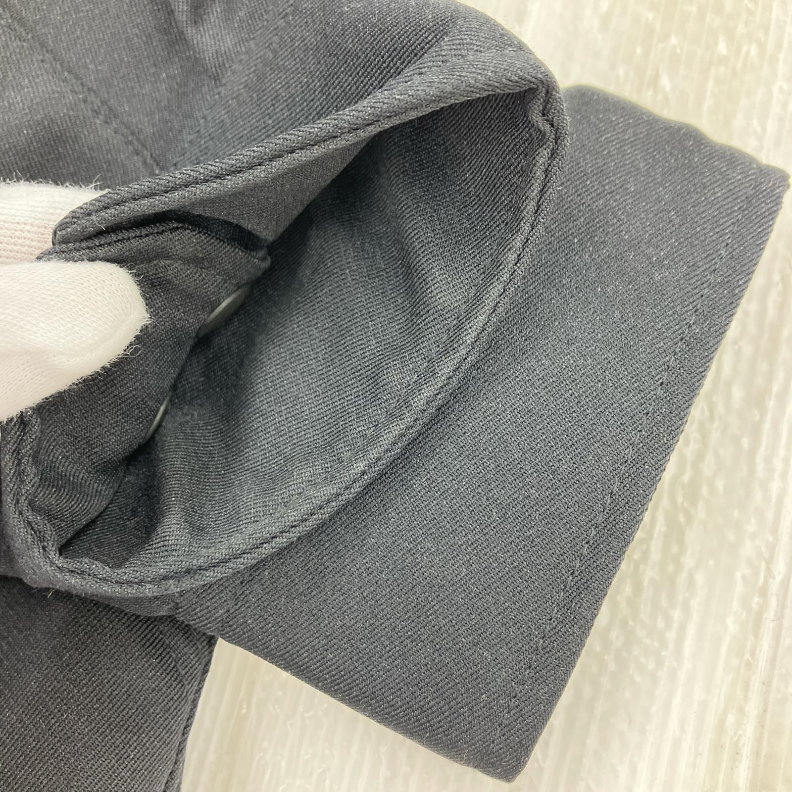 長袖シャツ シャツジャケット 黒 L ブラック