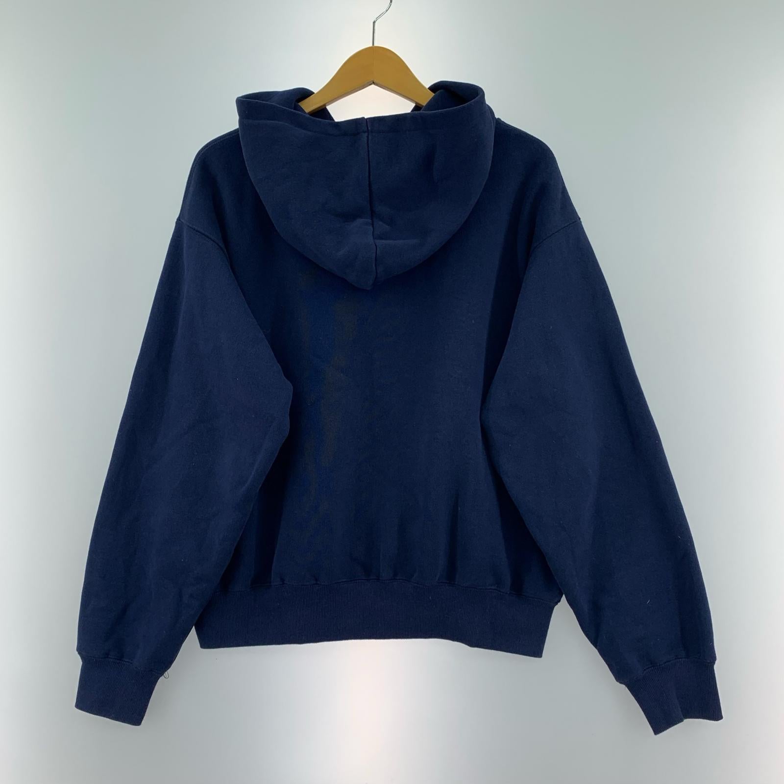 パーカー BLESSU ロゴ刺繍 ヘビーオンス ジップパーカー M ネイビー M ネイビー