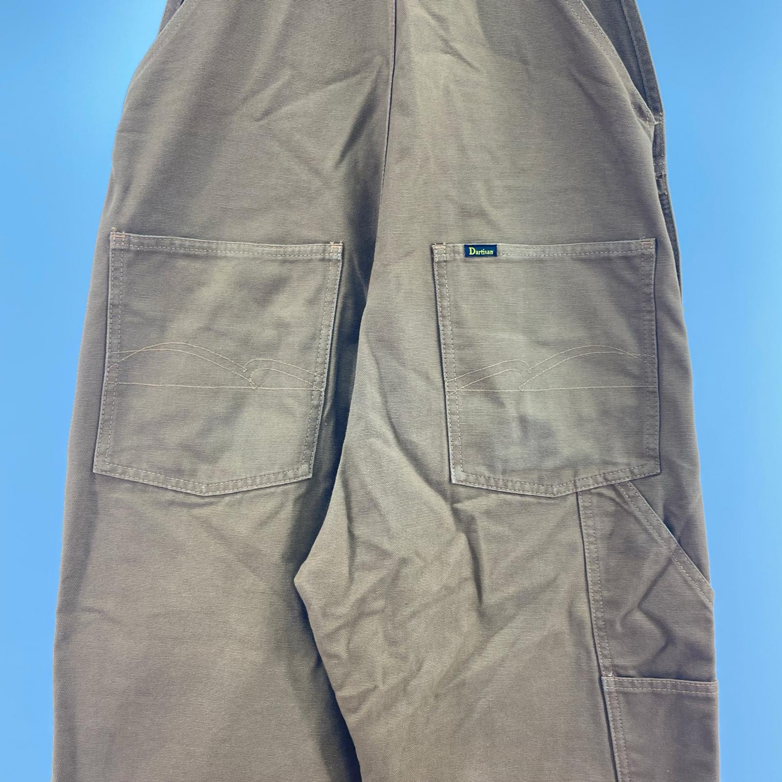 オーバーオール ダック生地 brw size30 30 ブラウン