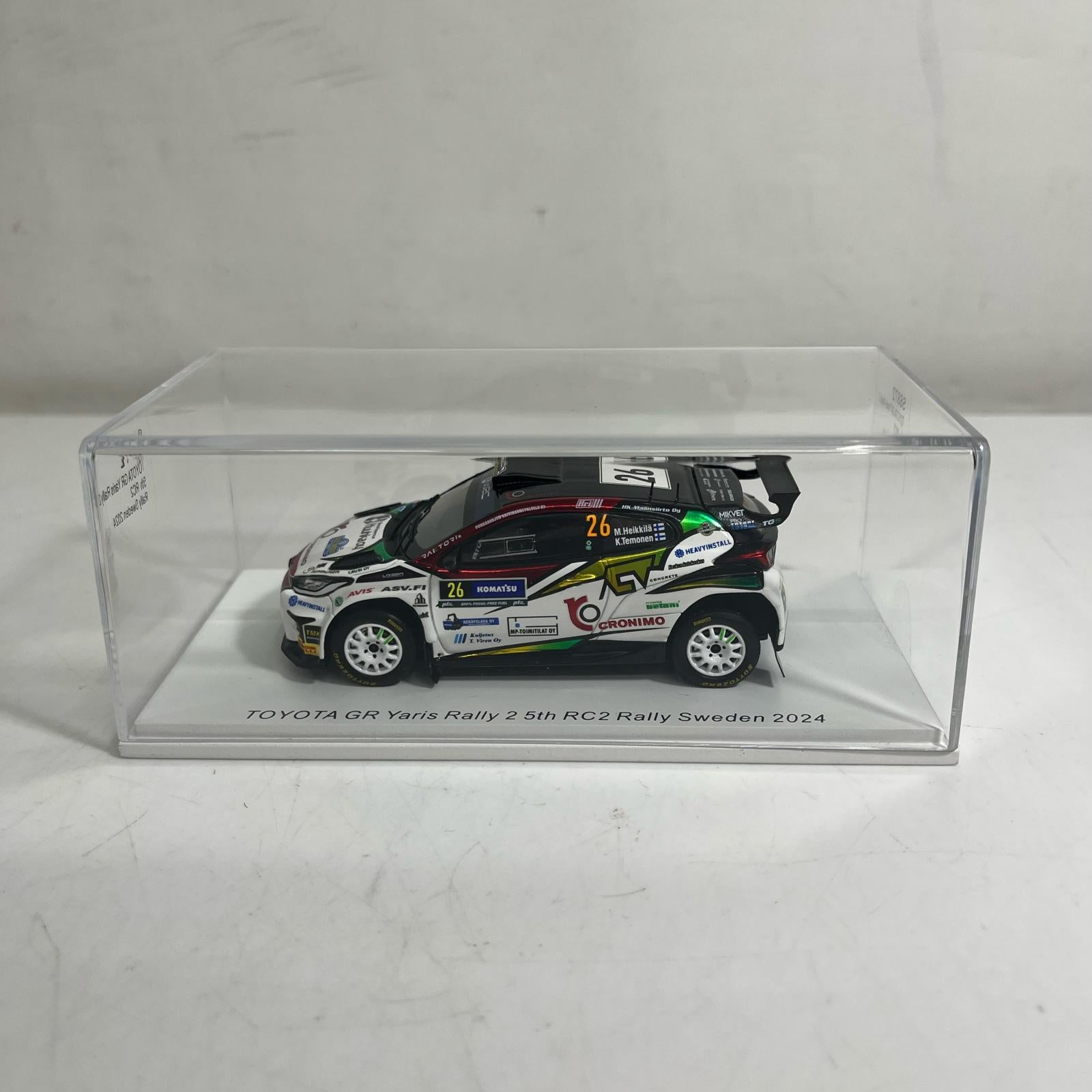 TOYOTA GR Yaris Rally 2 5th RC2 Rally TOYOTA GR Yaris Rally 2 5th RC2 Rally Sweden 2024 spark スケールカー
