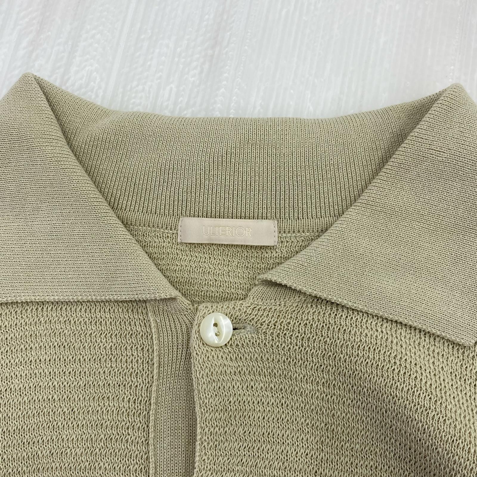 ポロシャツ ULTERIOR TWISTED LOOSE MILANO RIB KNIT POLO ニットポロシャツ 4 ベージュ 4 ベージュ