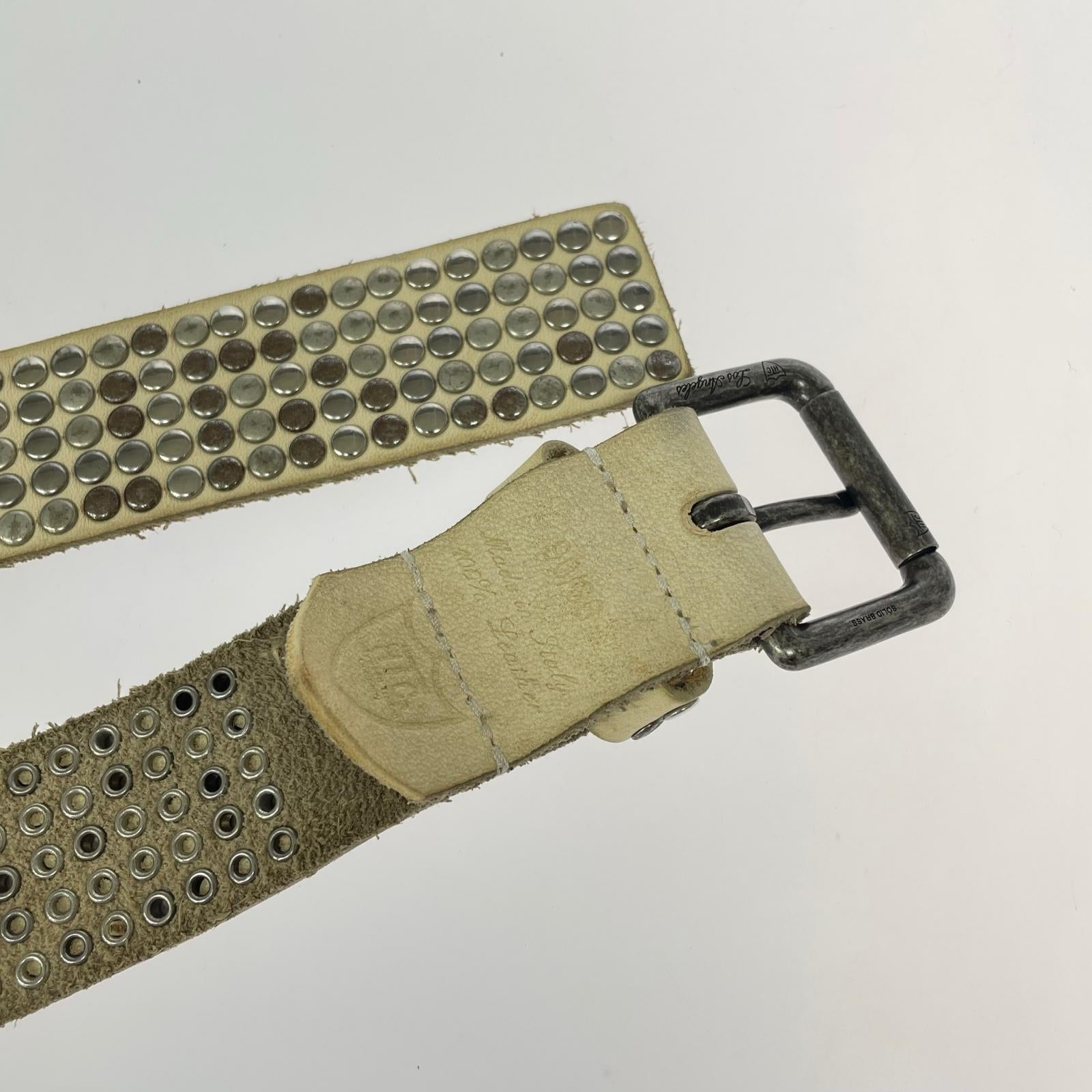 その他アクセサリー 5連スタッズ ベルト 白 ホワイト