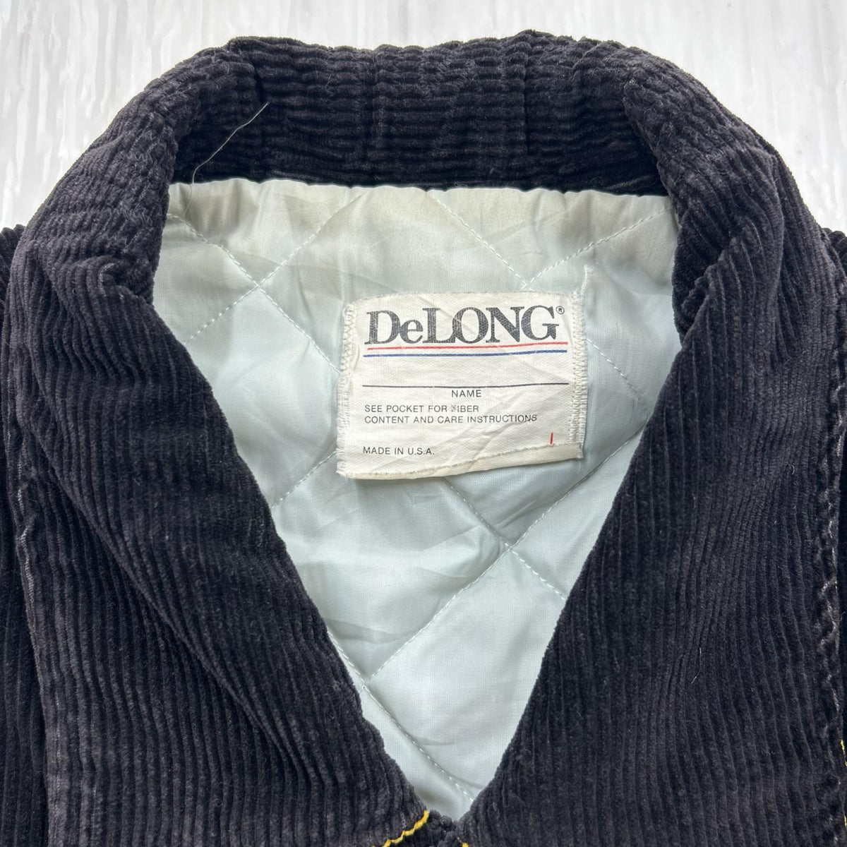 ジャケット 80s DeLONG コーデュロイスタジャン ブラック (L) L ブラック
