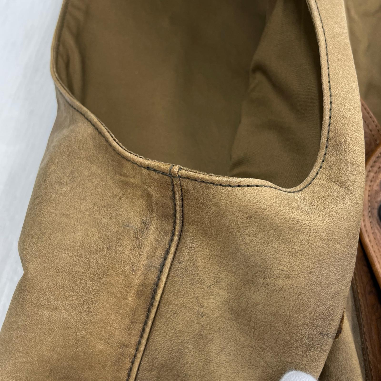 その他アウター RRL TOOLED PIPING LEATHER VEST S S ブラウン