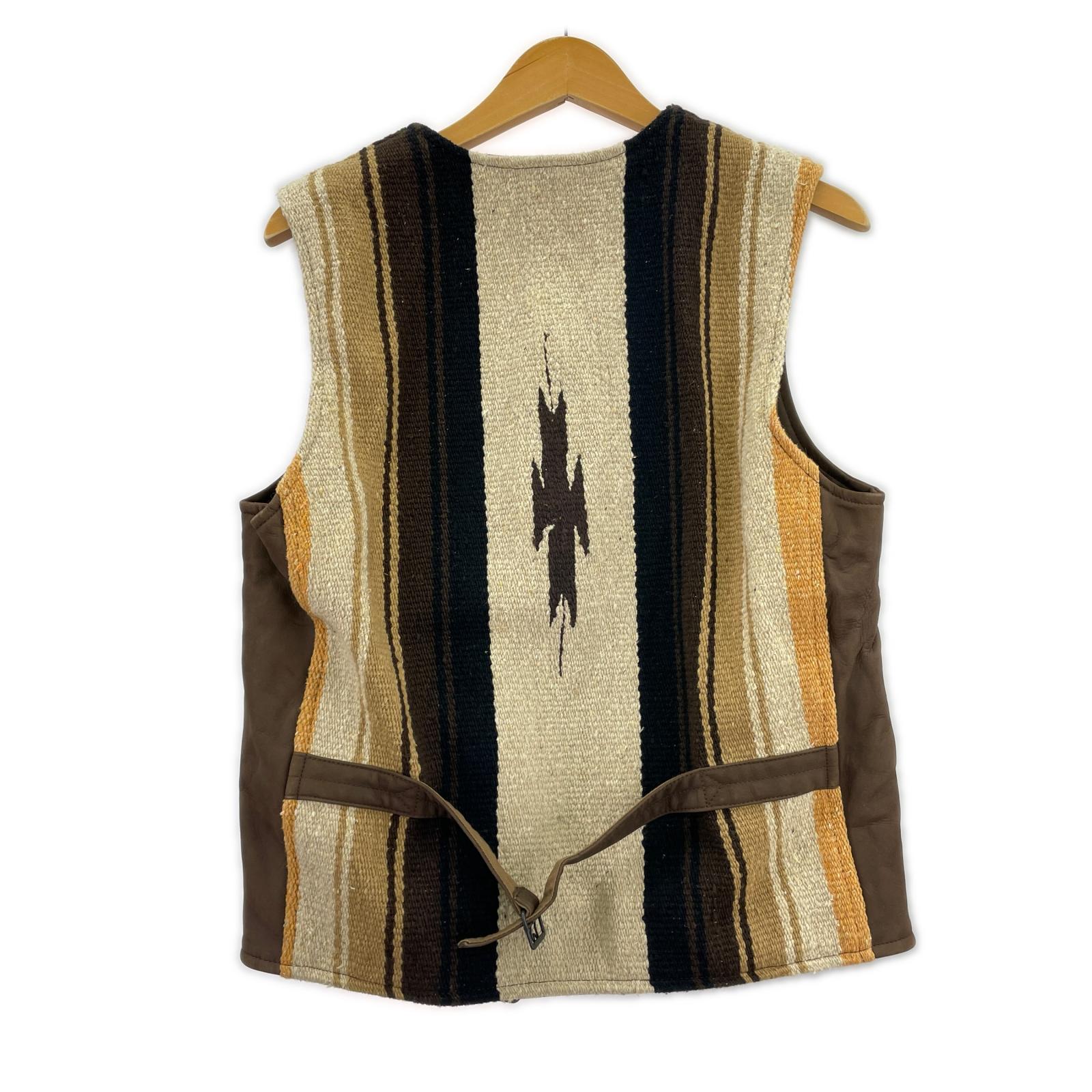 その他アウター Leather Vest BRW M M ブラウン