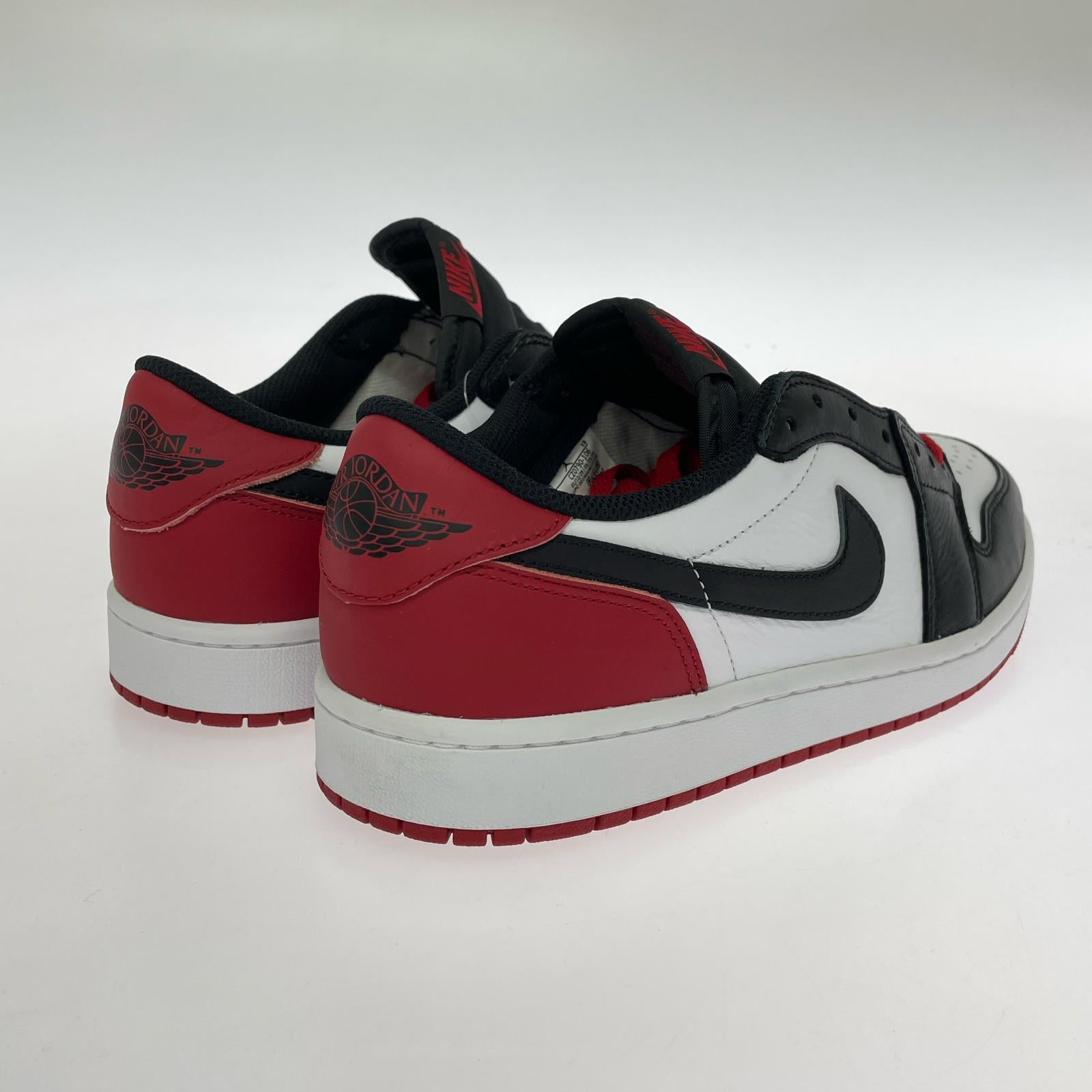 スニーカー AJ1 RETRO LOW OG BLACK TOE RED (28.0cm) 28cm (US10 UK9 1/2 EU46) ホワイト