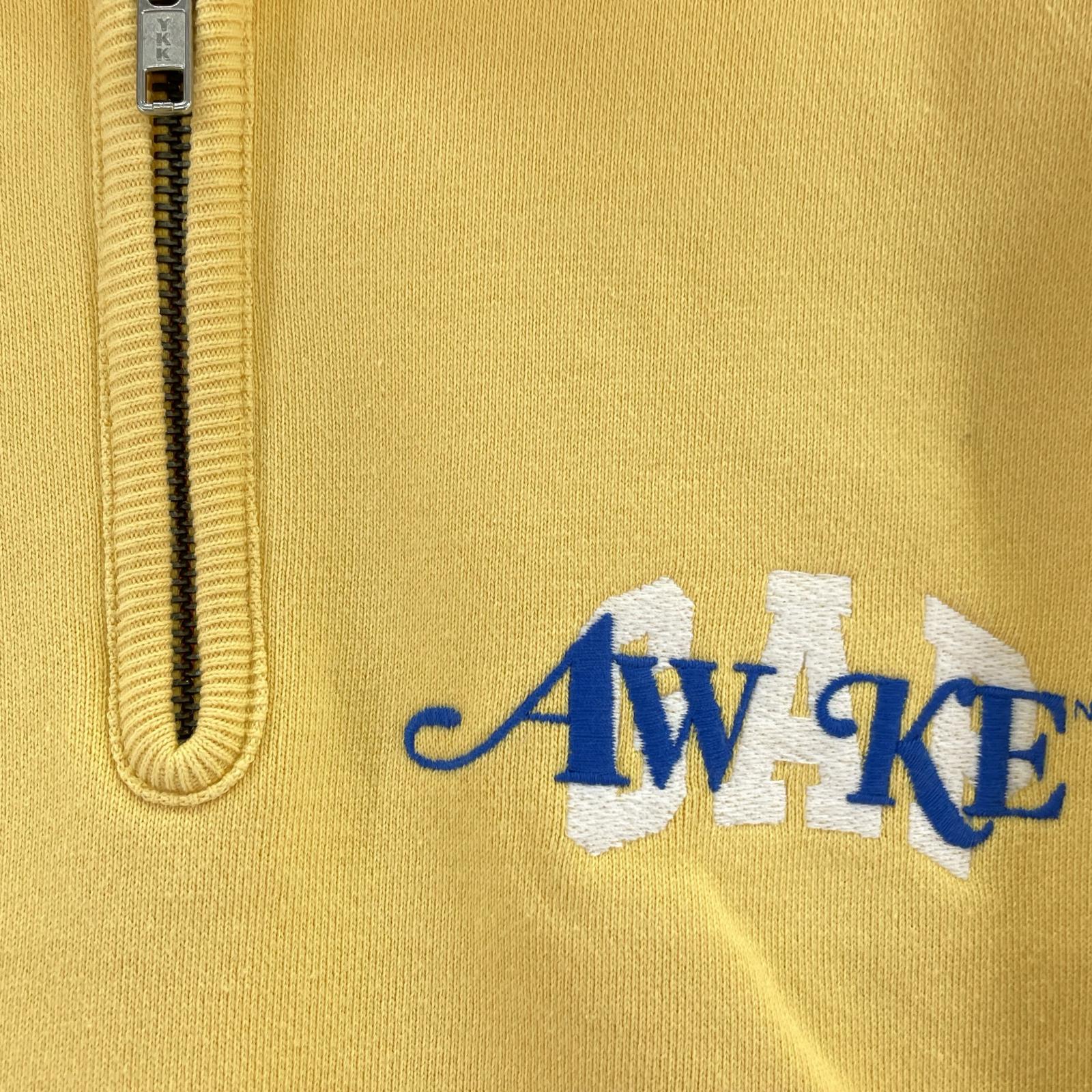 スウェット ×AWAKE ハーフジップ 黄 (L) L イエロー