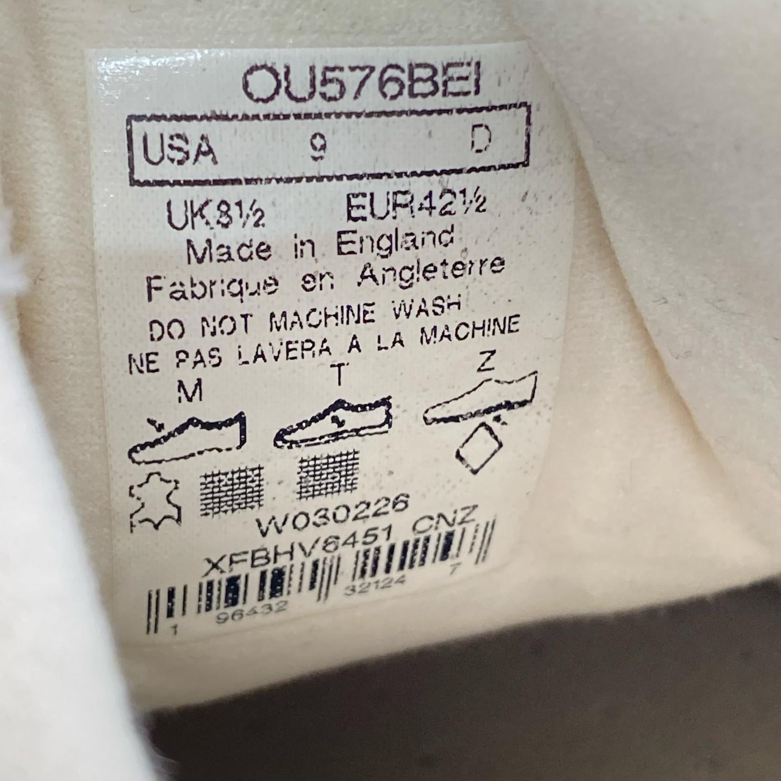 スニーカー OU576BEI イングランド製 スニーカー US9 ブラウン