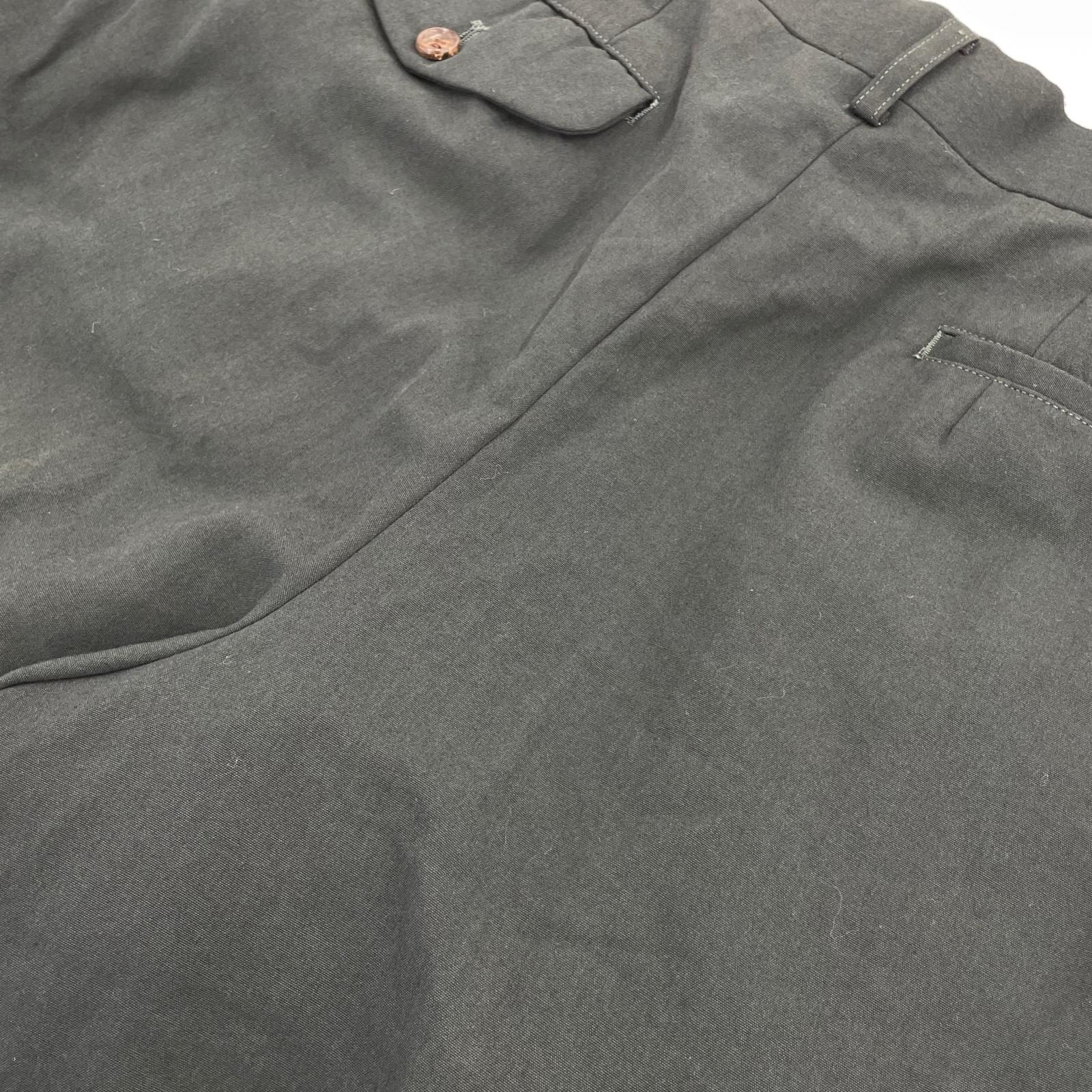 パンツ HOMME PLUS 93AW 脱色期 レーヨン混エステル脱色パンツ M グリーン