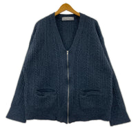 カーディガン HOMME 02AW 田中オム ZIP カーディガン ネイビー