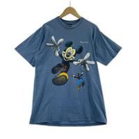 半袖Tシャツ SHERRY'S ミッキー&グーフィー プリントTEE L ブルー
