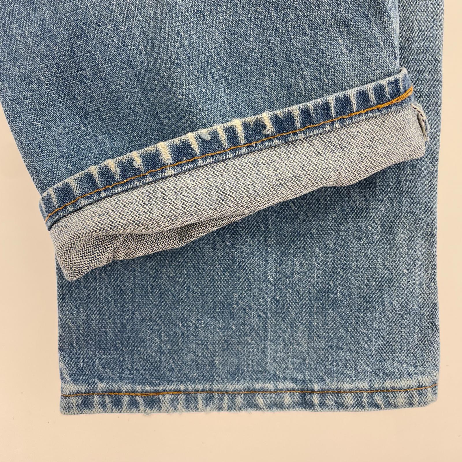 デニムパンツ USA製 W33 BLU 33 ブルー