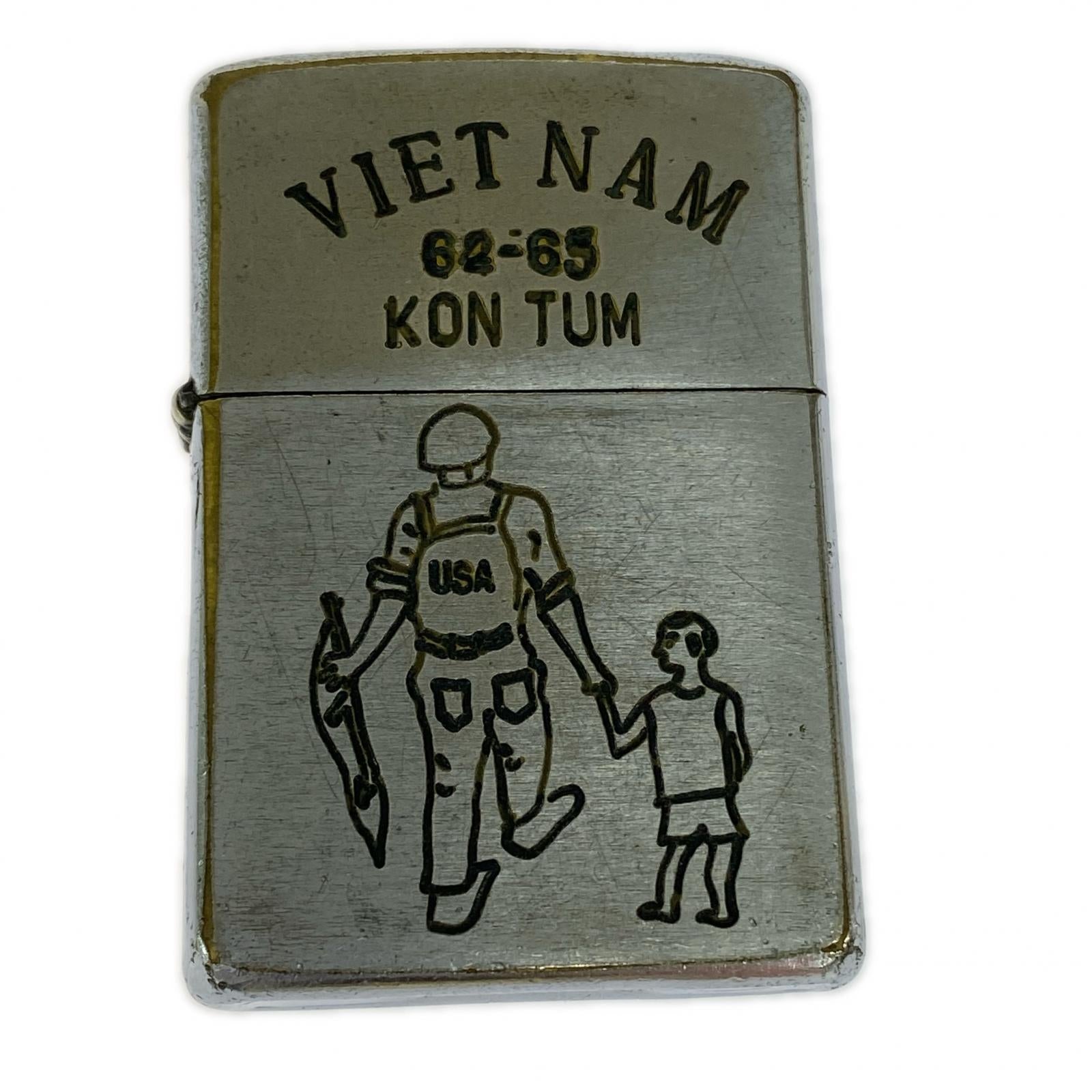 ライター 1964年製 VIETNAM 64-65 兵士と子供