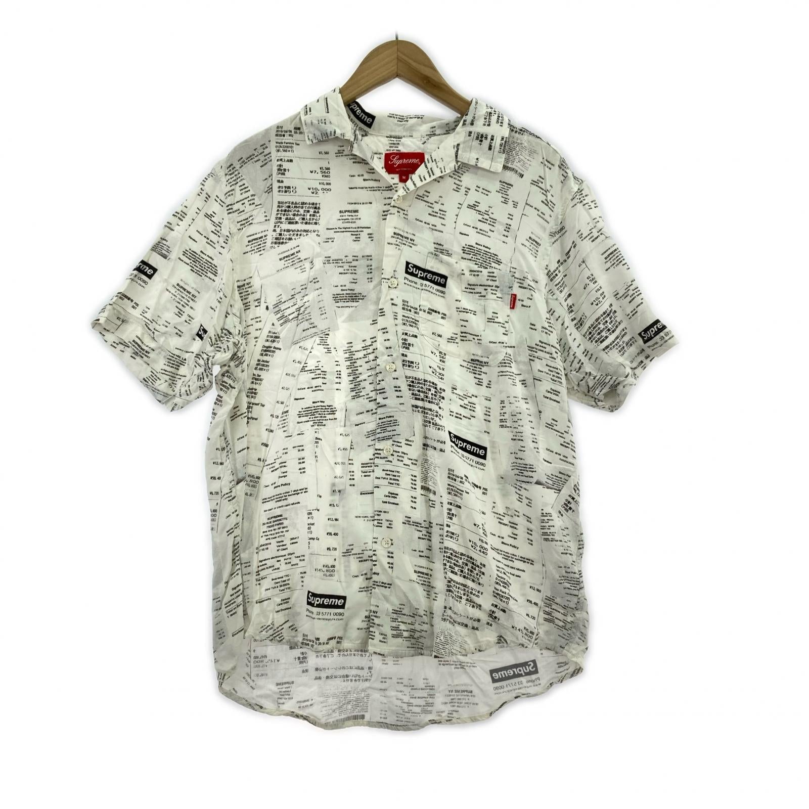 半袖シャツ Receipts Rayon S/S Shirt ホワイト M ホワイト