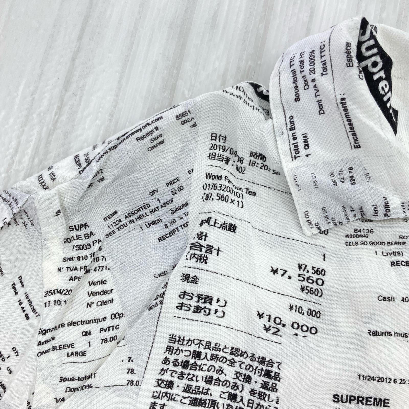 半袖シャツ Receipts Rayon S/S Shirt ホワイト M ホワイト