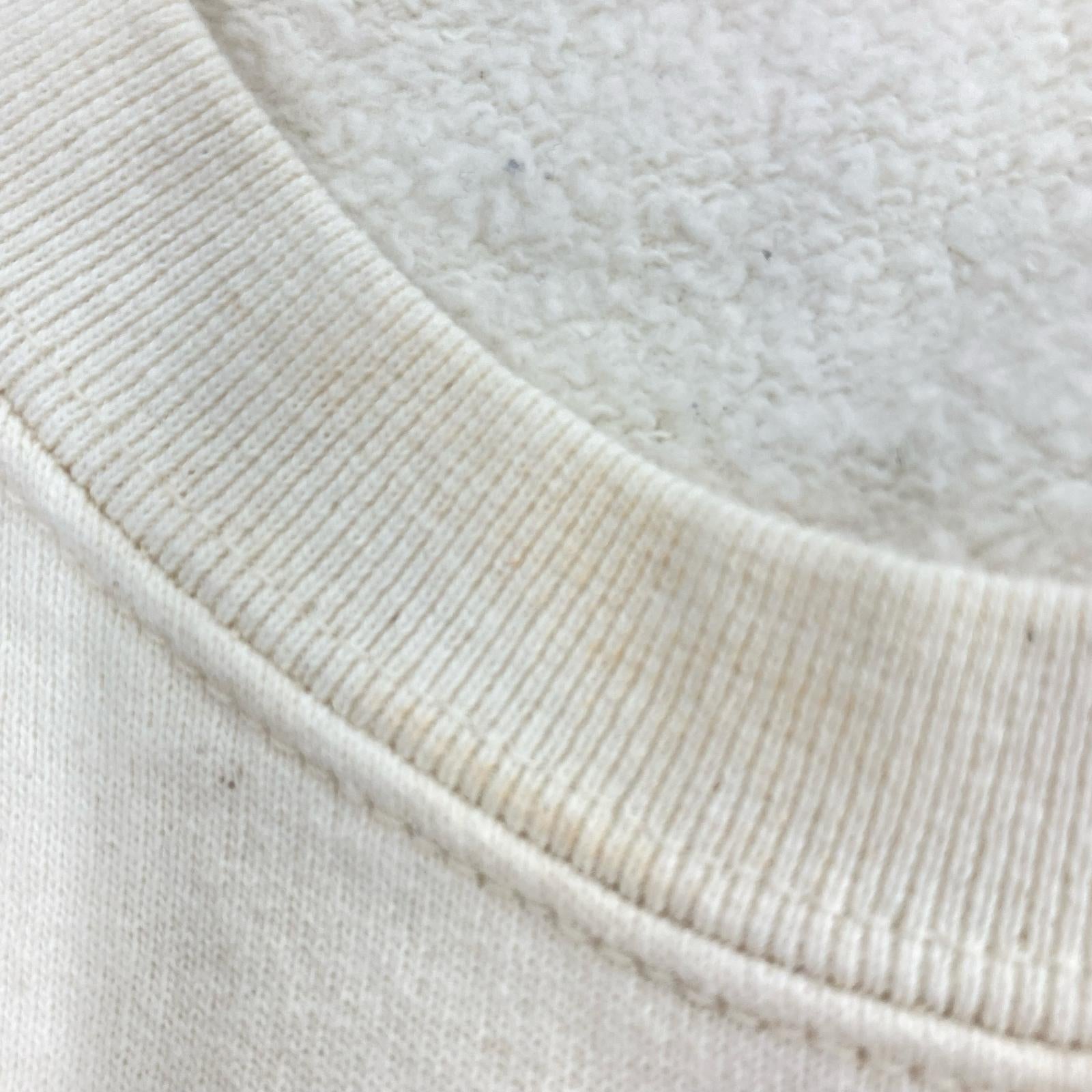 スウェット Cutout Logo Crewneck アイボリー L ホワイト