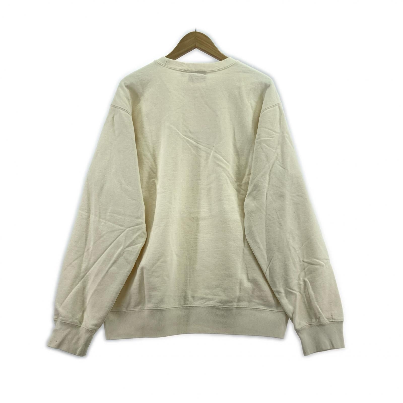スウェット Cutout Logo Crewneck アイボリー L ホワイト