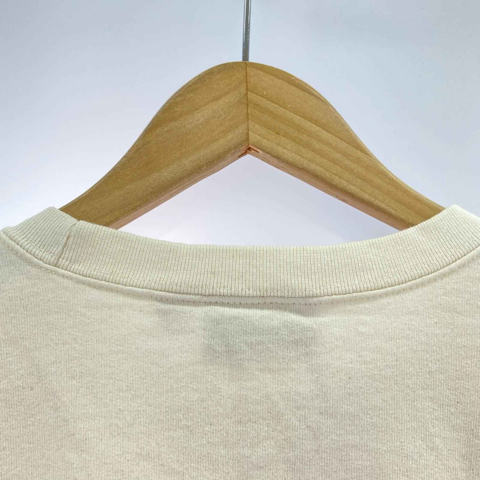 スウェット Cutout Logo Crewneck アイボリー L ホワイト