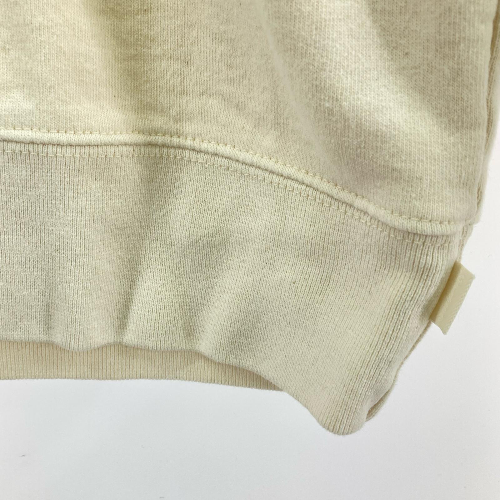 スウェット Cutout Logo Crewneck アイボリー L ホワイト