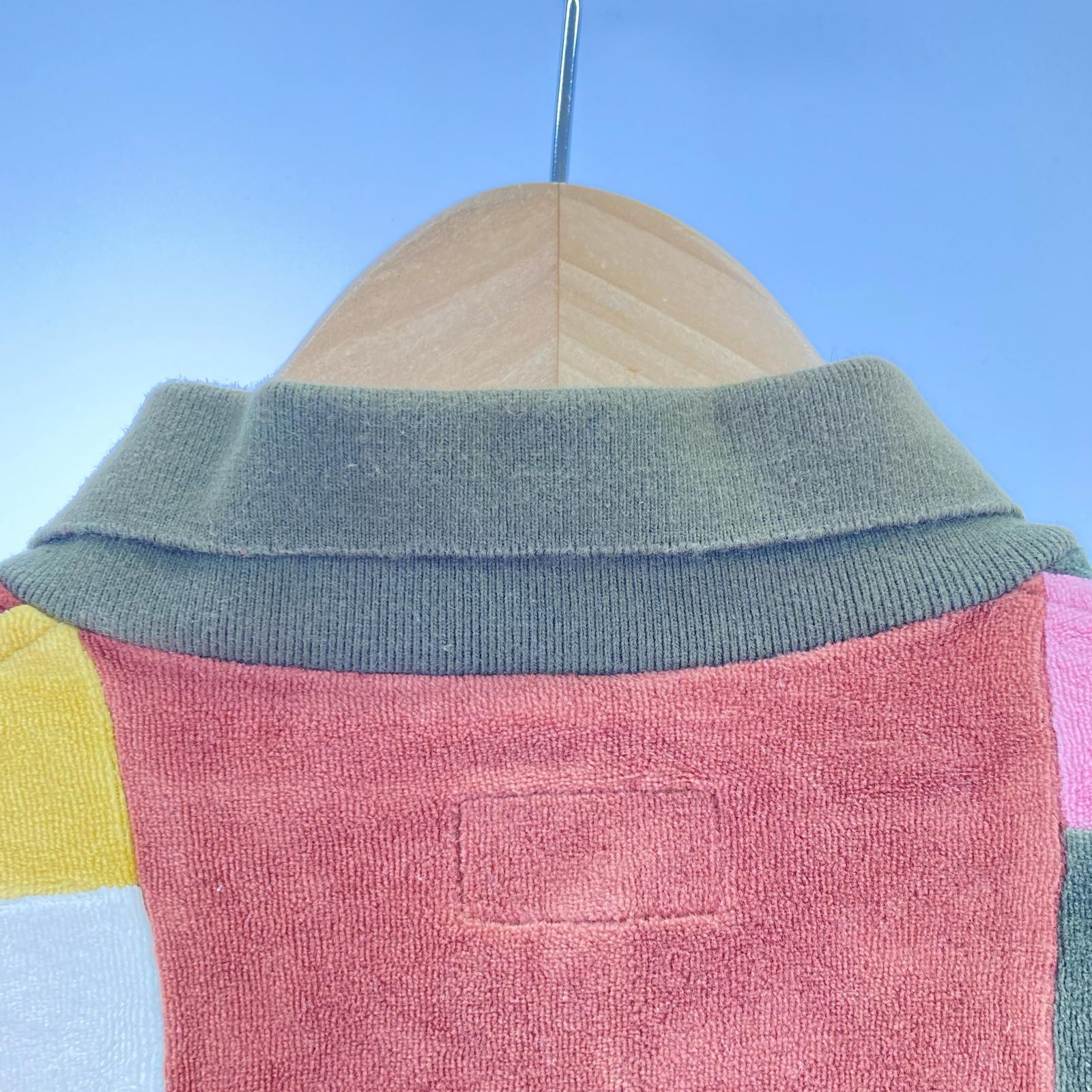 ポロシャツ Patchwork Velour Polo マルチカラー S マルチカラー