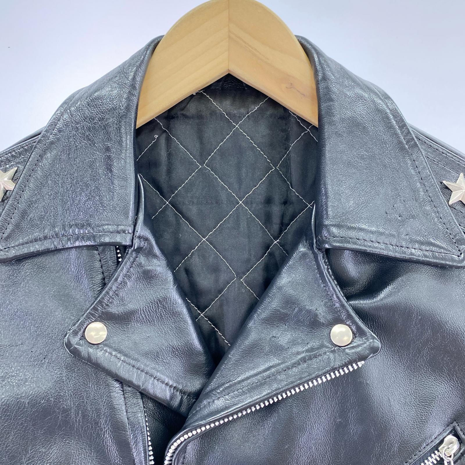 ライダースジャケット REAL LEATHER イギリス製 ブラック