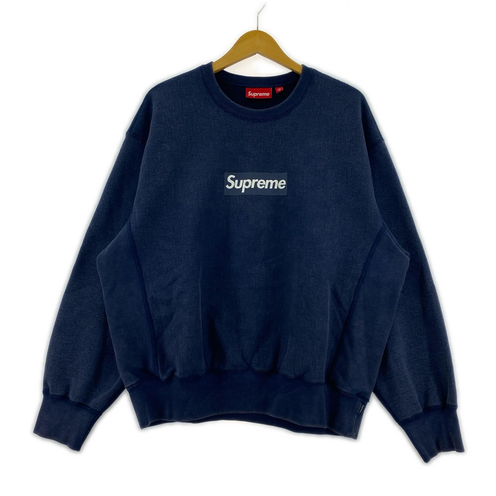 スウェット Supreme 25SS Washed Box Logo Crewneck Navy M 紺 M ネイビー