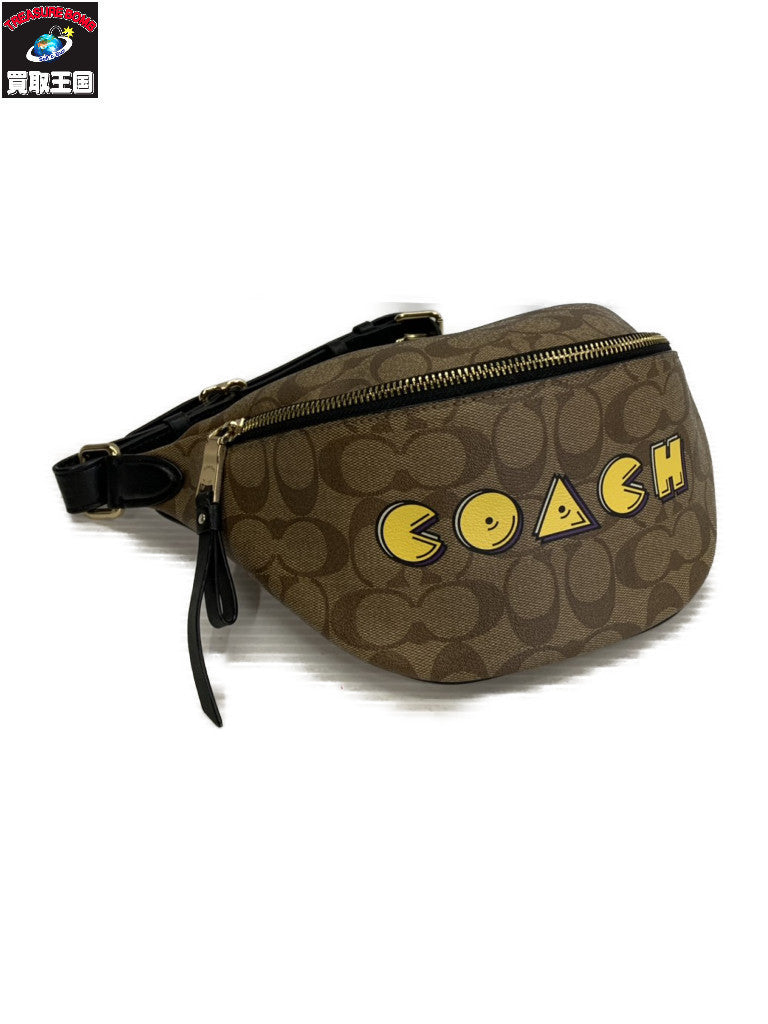 COACH パックマン コラボ シグネチャー ウエストバッグ f72910