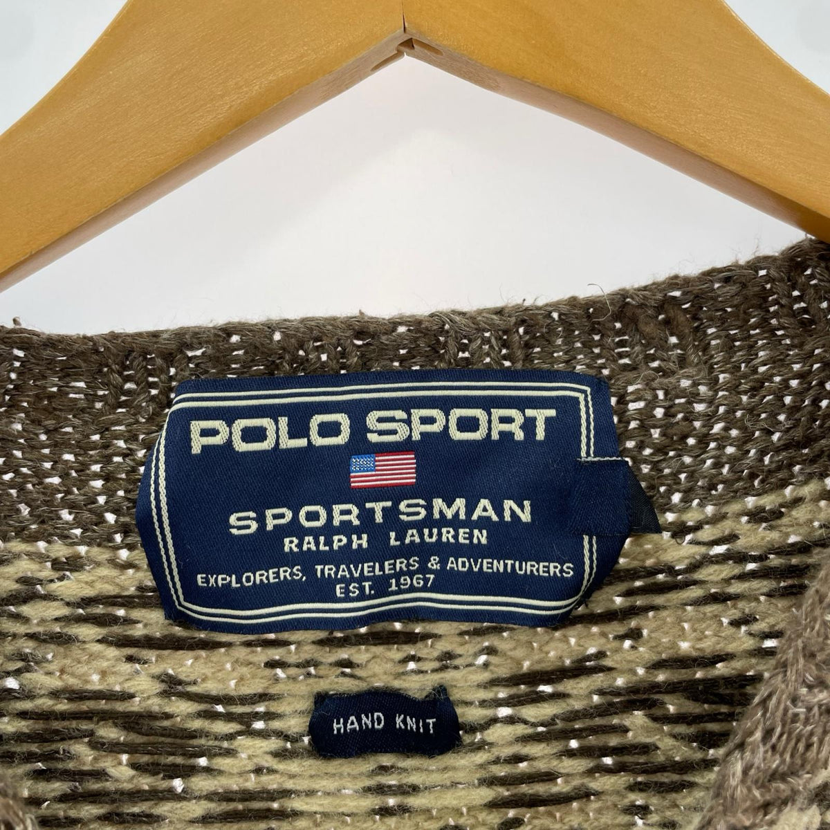 ニット SPORT HAND KNIT M BRW M ブラウン