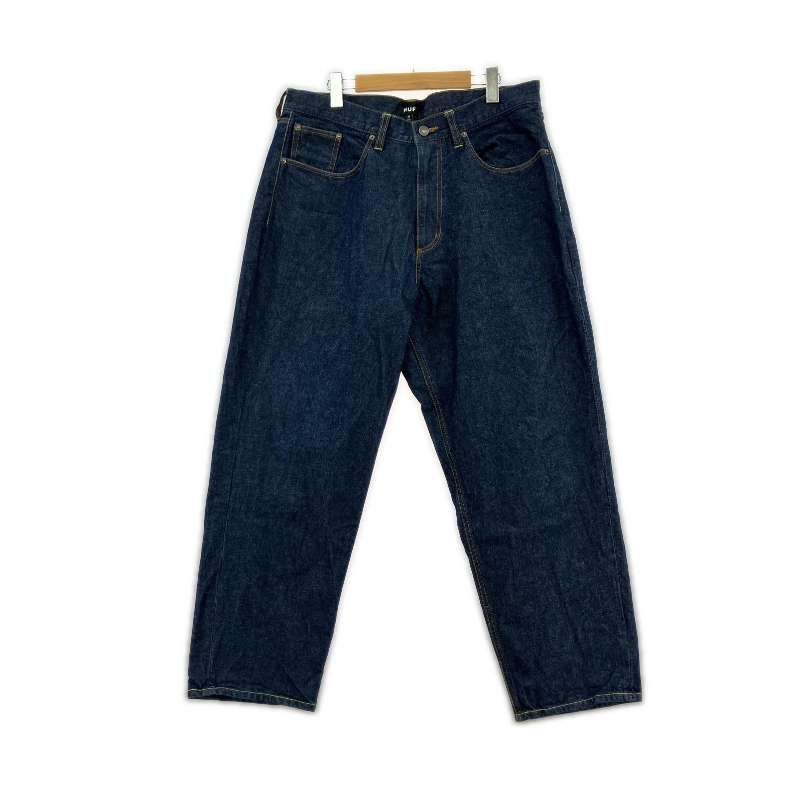 パンツ ワイドデニムパンツ 36 ネイビー