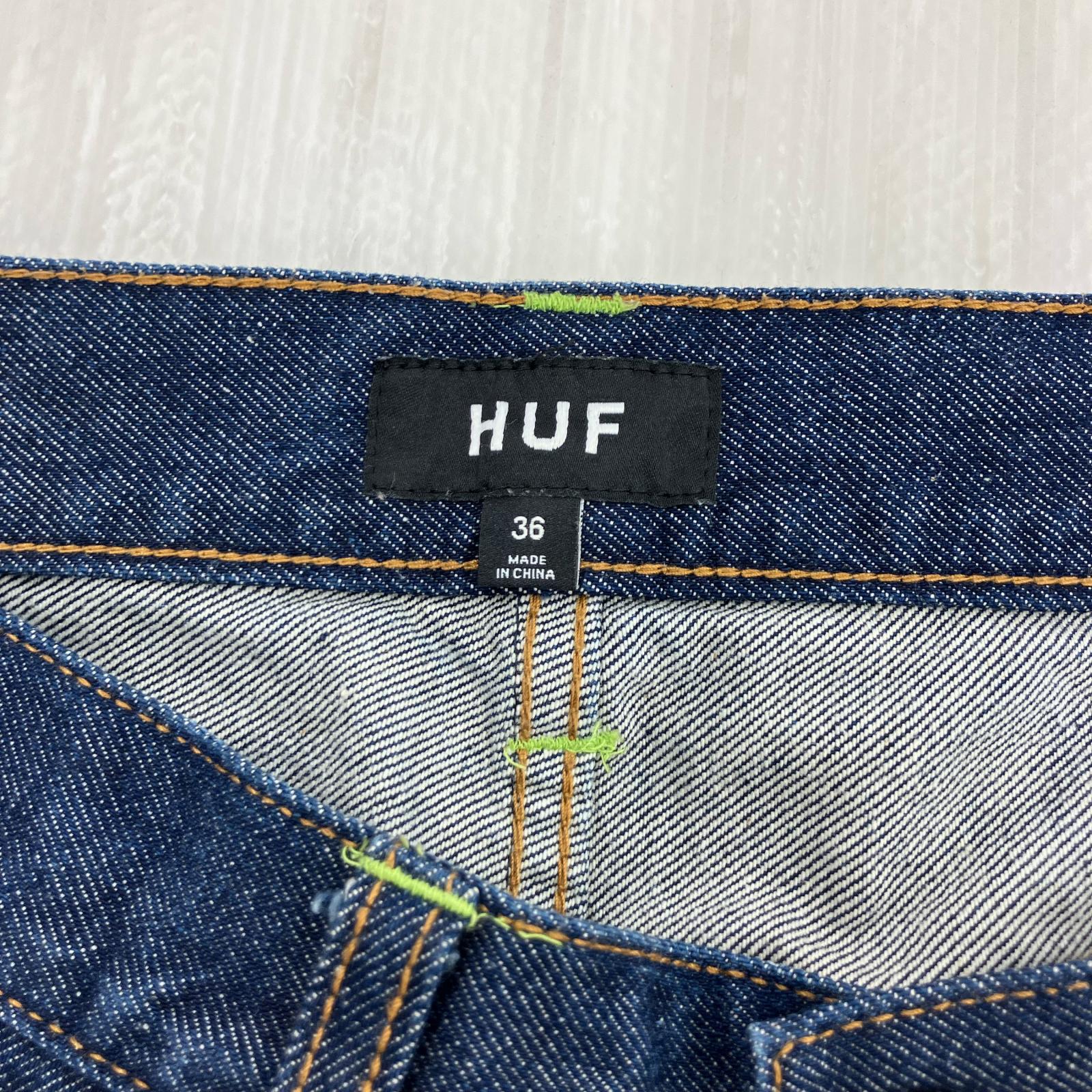パンツ ワイドデニムパンツ 36 ネイビー