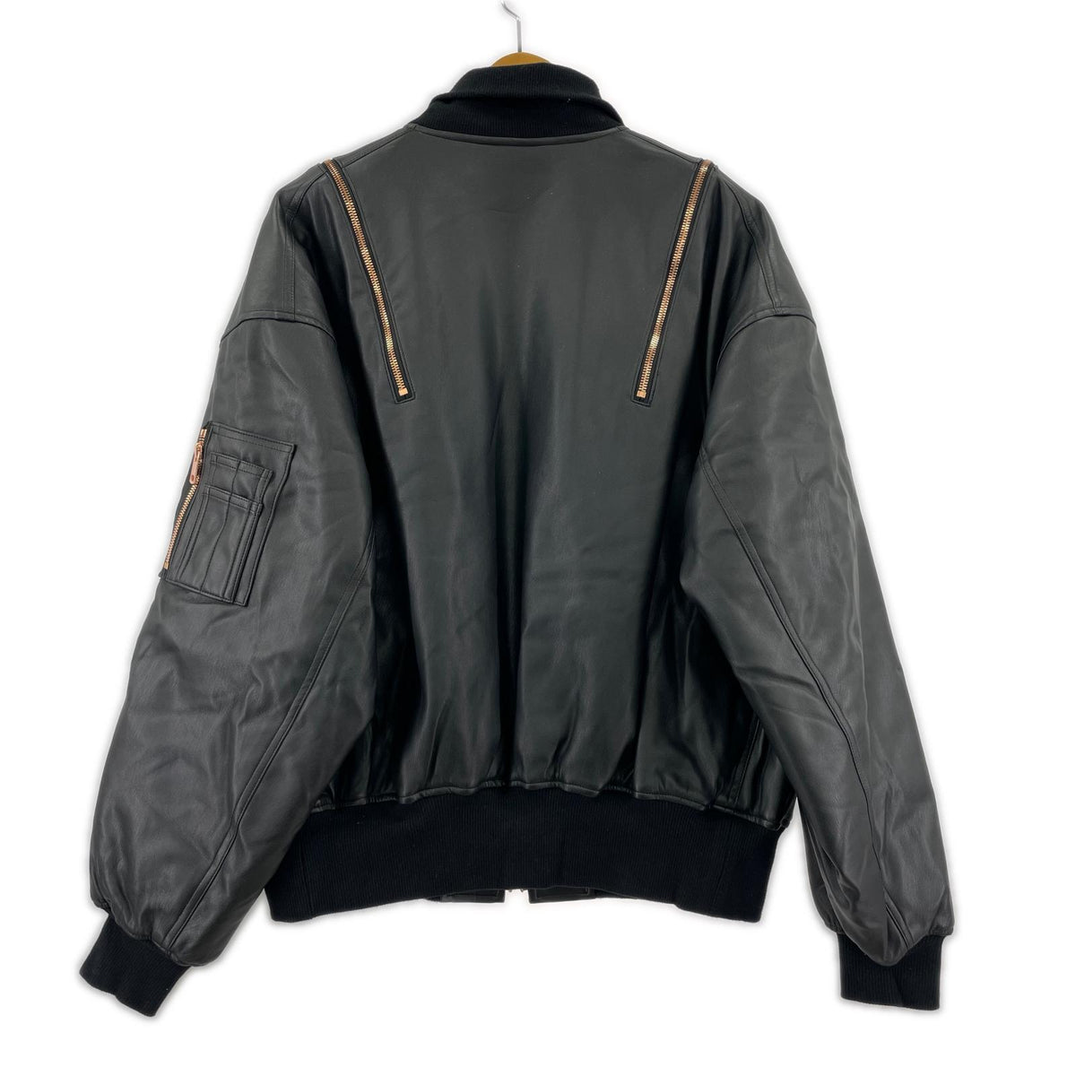 ジャケット SUESADA シンセティックレザーブルゾン ブラック フリー ブラック