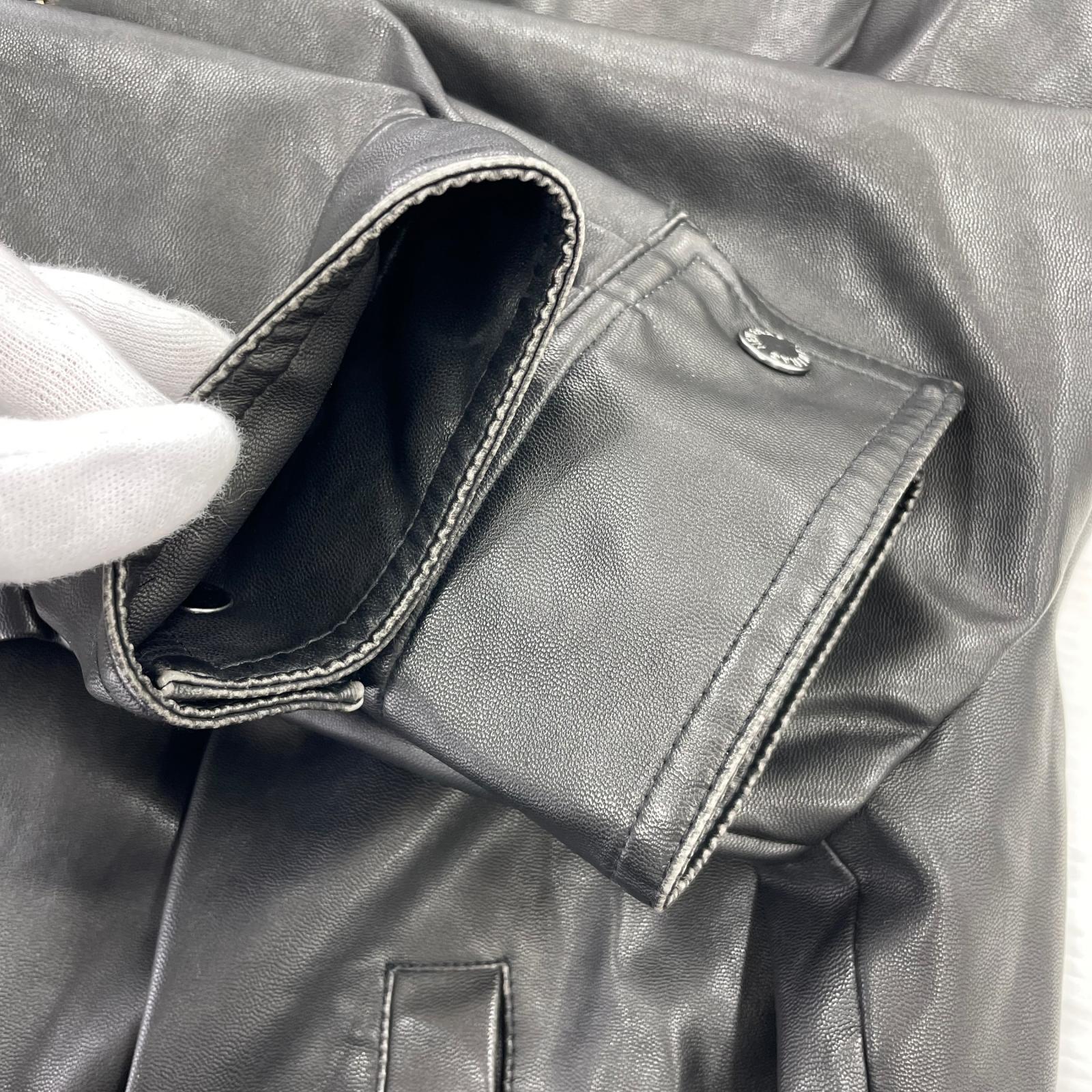 ジャケット シンセティックレザー ジャケット ブラック M ブラック