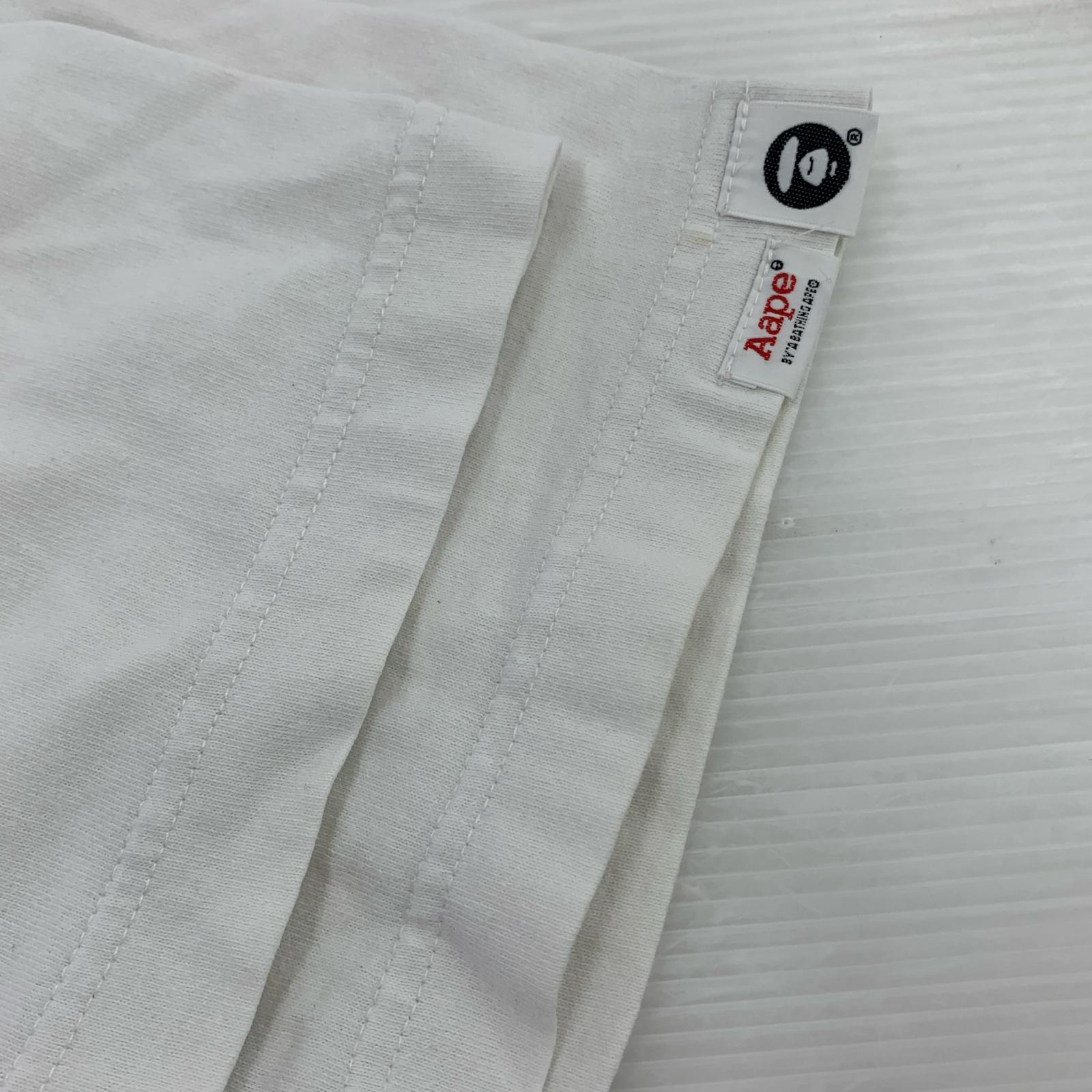 半袖Tシャツ カモロゴプリント 白 (L) L ホワイト