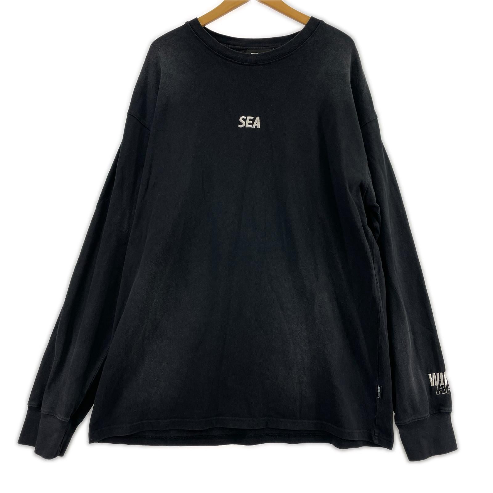 長袖Tシャツ SULFUR DYEING LOGO L/S/XL/ブラック ブラック