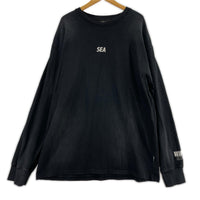 長袖Tシャツ SULFUR DYEING LOGO L/S/XL/ブラック ブラック
