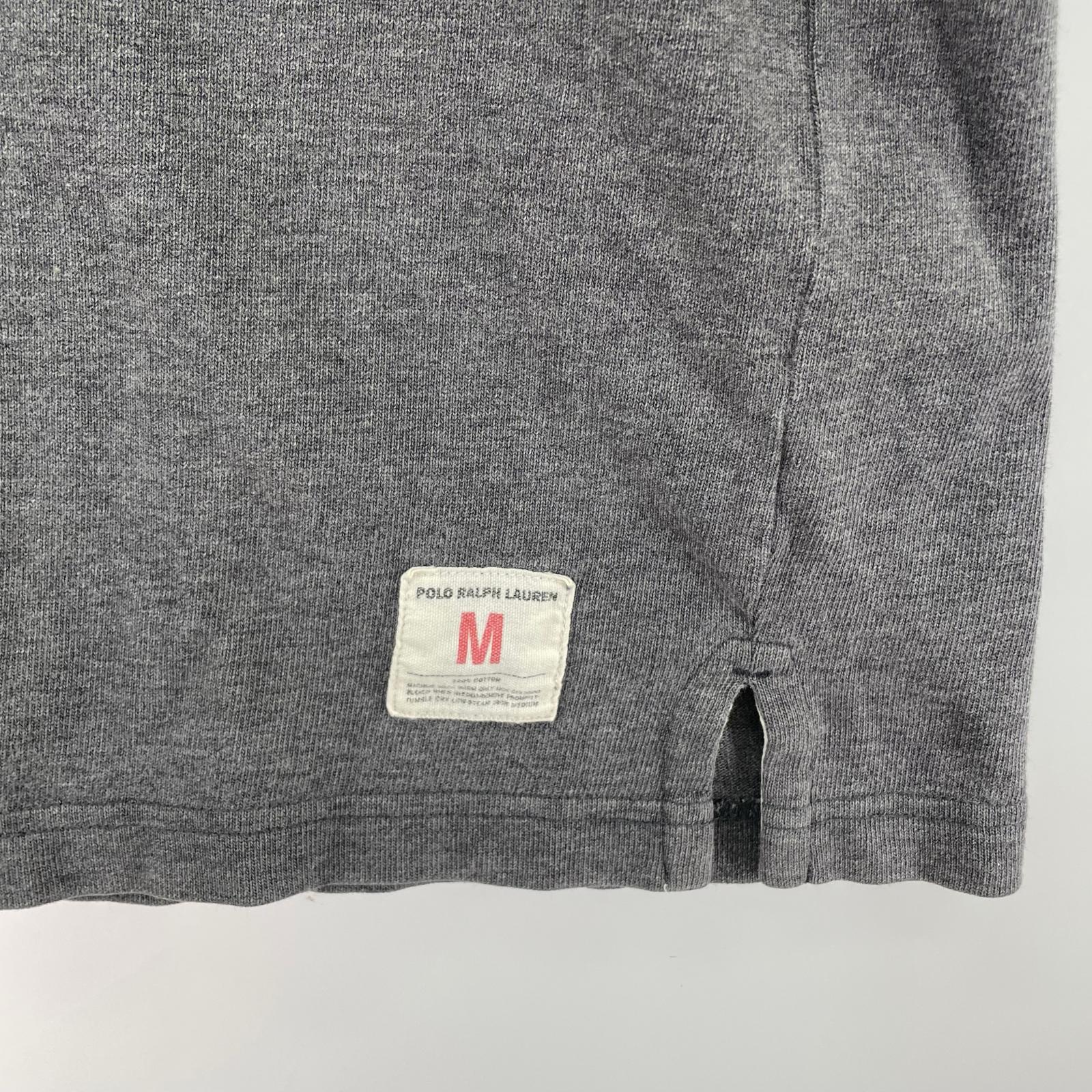 長袖Tシャツ グレー ボーダー(M) M グレー