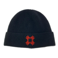 ニットキャップ MA QUAD BEANIE フロント刺繍ニットキャップ ブラック