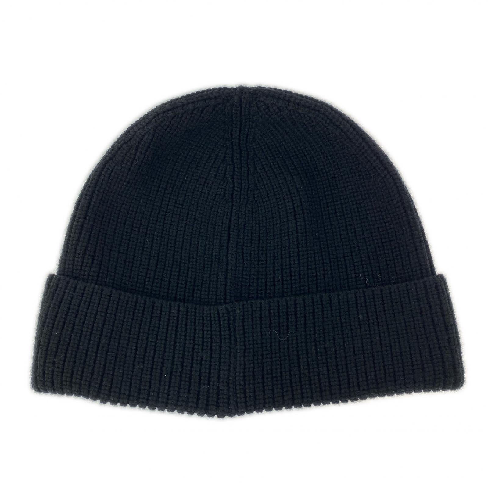 ニットキャップ MA QUAD BEANIE フロント刺繍ニットキャップ ブラック