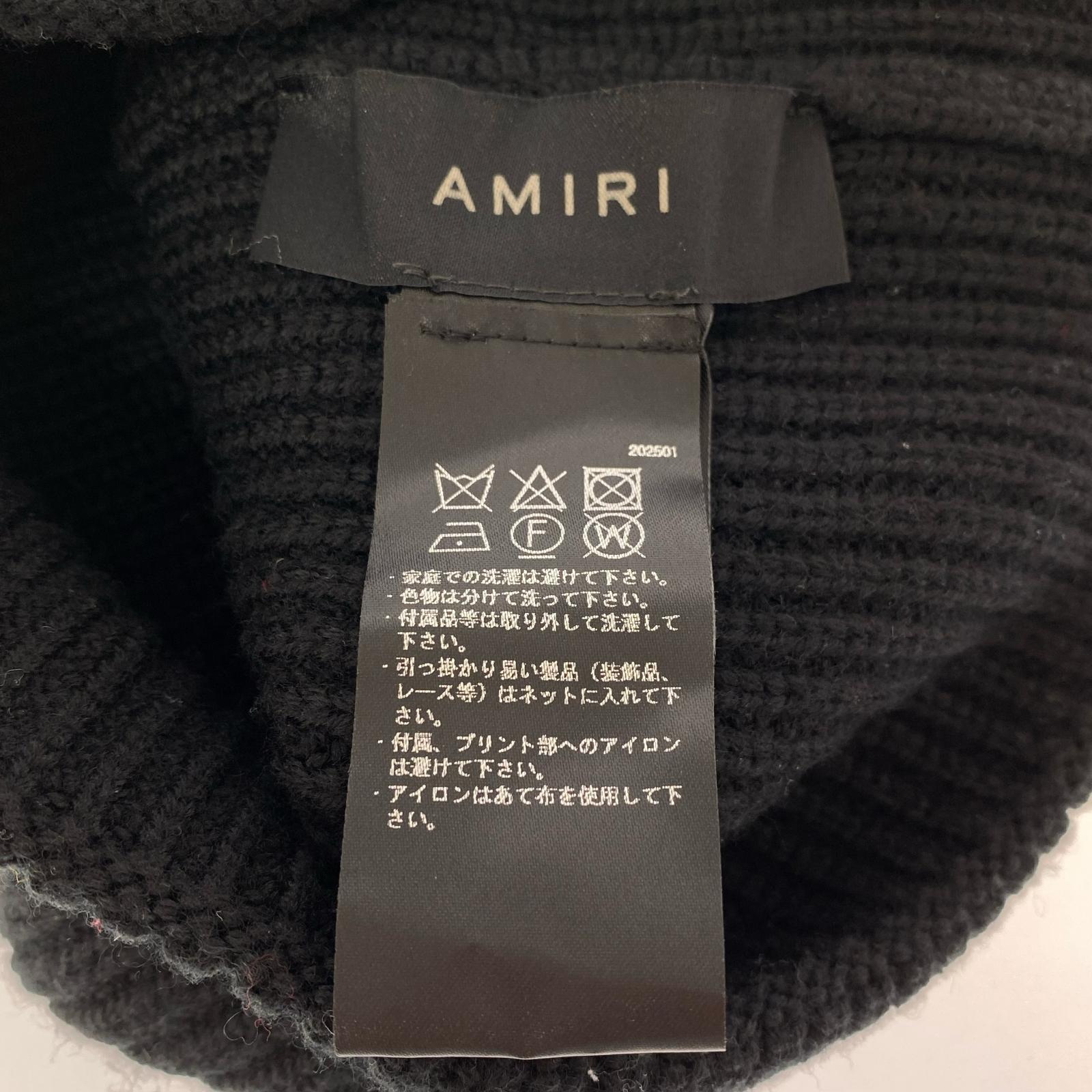 ニットキャップ MA QUAD BEANIE フロント刺繍ニットキャップ ブラック