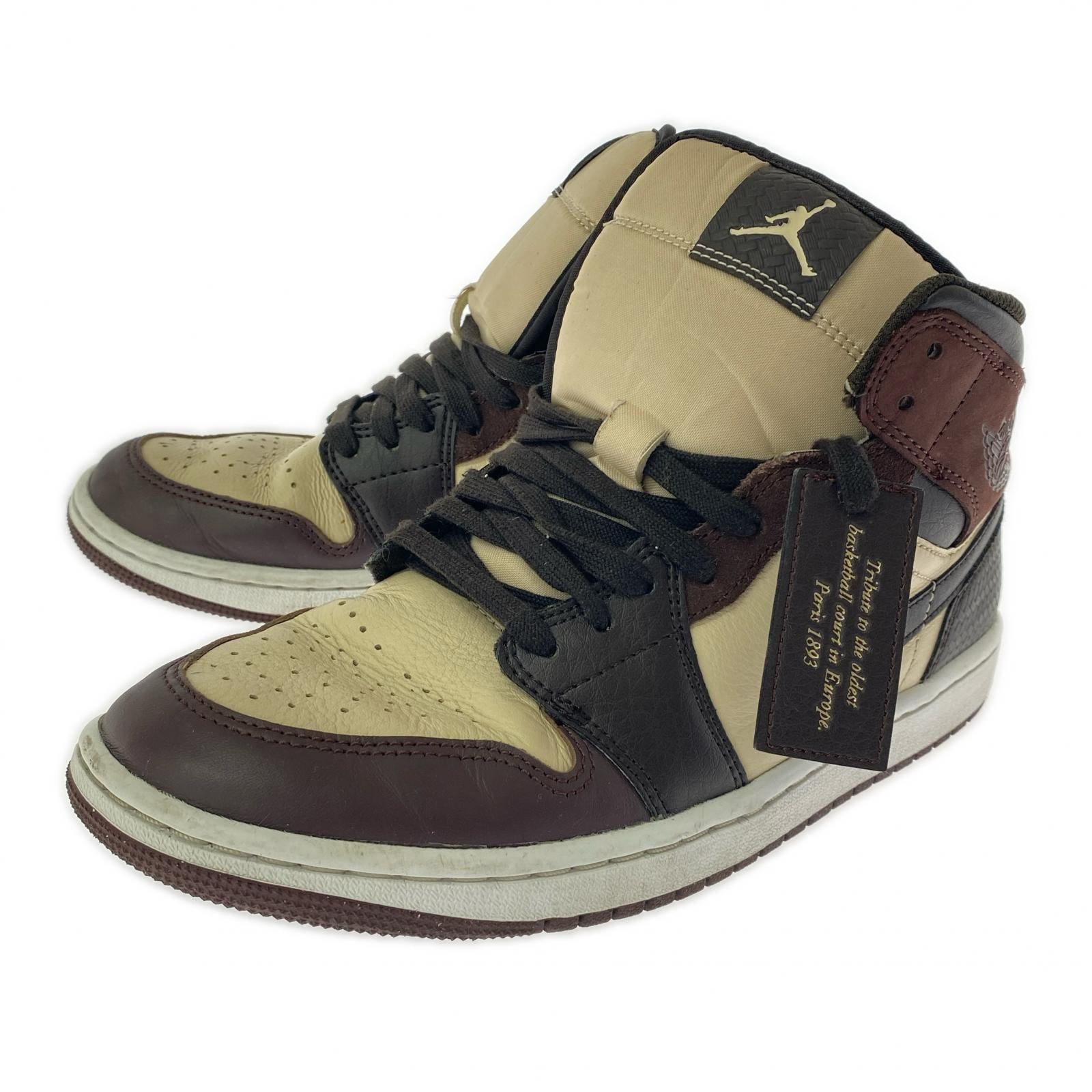 スニーカー AIR JORDAN 1 MID SE PARIS YMCA FZ4359-200 (26.0) 26cm (US8 UK7 1/2 EU42) ブラウン