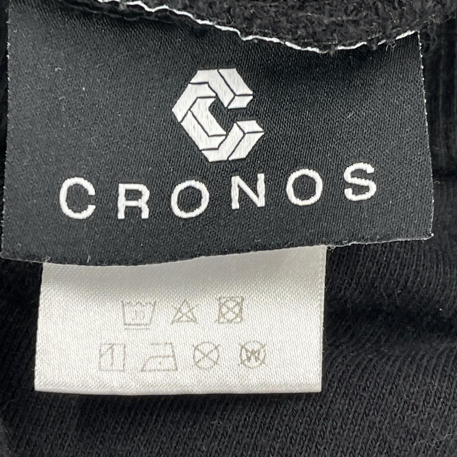 パーカー CRONOS ロゴ刺繍パーカー S ブラック ブラック