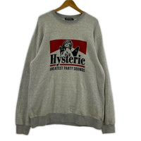 スウェット HYSTERIC GLAMOUR GREATEST PARTY SOUNDS L ライトグレー L