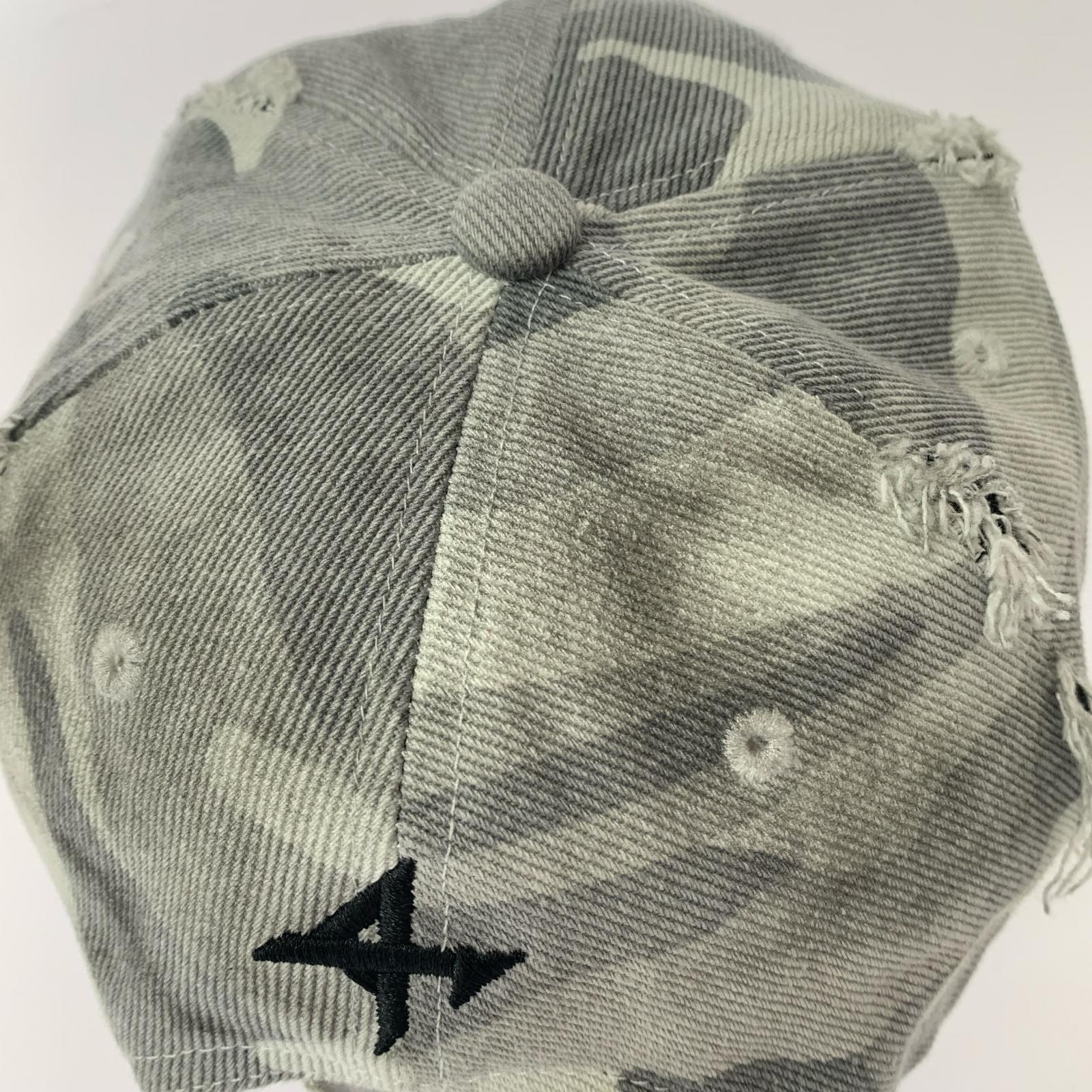 キャップ LOIN ARMIS After the war cap ダメージ加工 カモフラ グレー