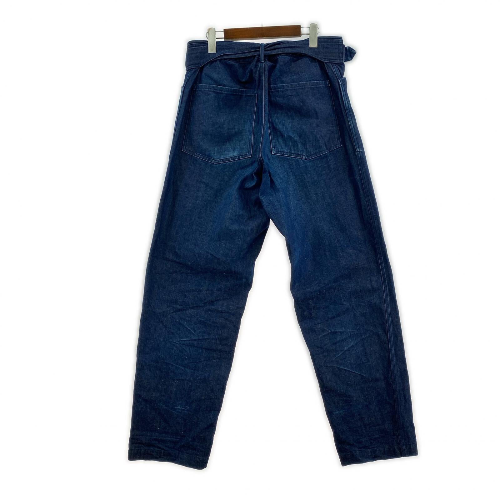 デニムパンツ COMOLI ベルテットデニムパンツ K01-03005 (2) 2 ブルー