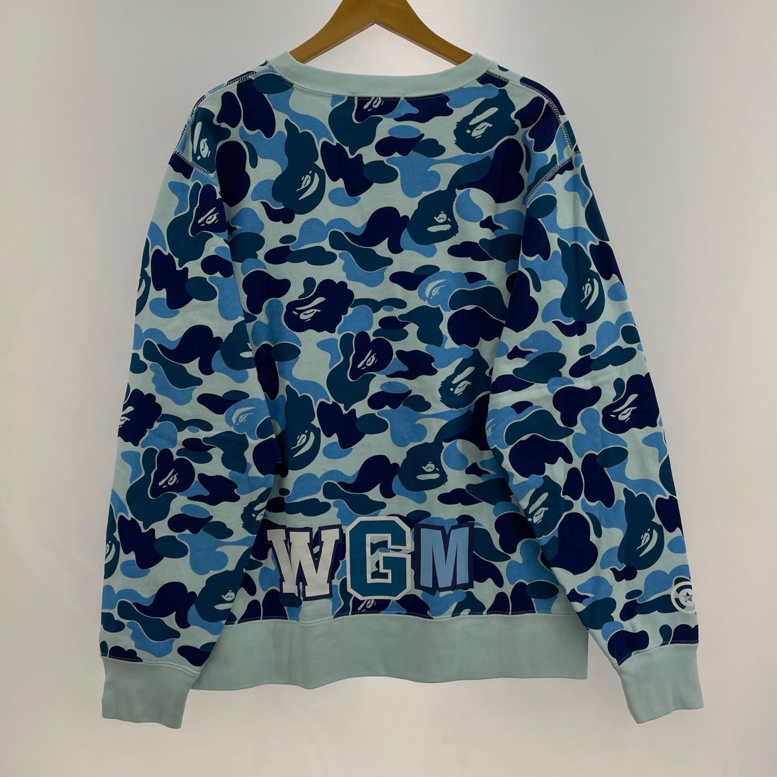スウェット SHARK CAMO BLUE CREWNECK SIZE:XL LL