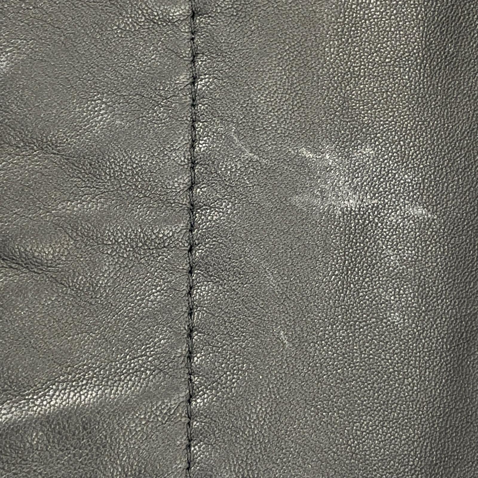 長袖シャツ EURO GOAT LEATHER SHIRT JACKET M ブラック