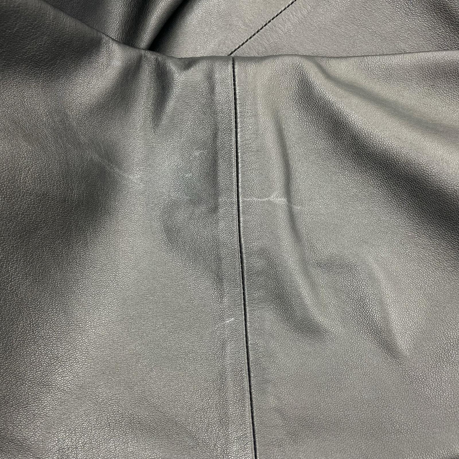 長袖シャツ EURO GOAT LEATHER SHIRT JACKET M ブラック