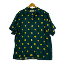 半袖シャツ HAWAIIAN SHIRT ドット M グリーン